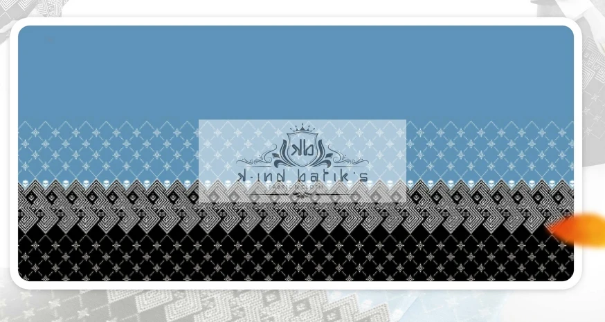 Desain batik seragam haji 2026 warna biru muda resmi dari Kemenhaj